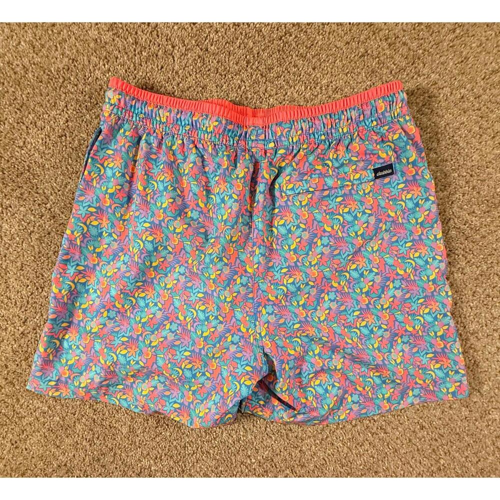 Chubbies "The Spades" 5.5 Blue Floral Mesh Lined Swim Trunks Mens Size M - Picture 2 of 13